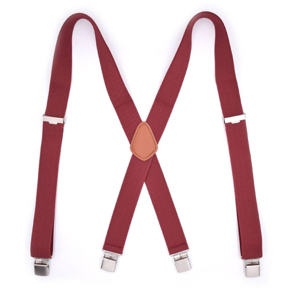 Hosenträger for Herren, 4 Clips, Outdoor-Hosenträger, elastisches Band, 2,5 x 120 cm, Geschenkzubehör for den Vater