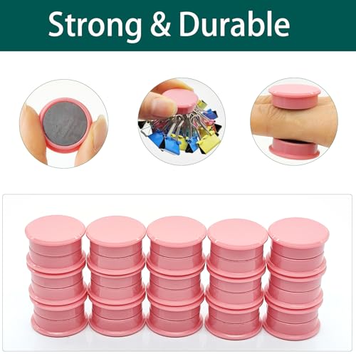 ZDZBLX Strong Fridge Magnets, 30 Pack Mini Cute Round Magnets for Whiteboard Notice Board, Crafts - Image 2