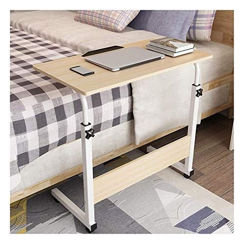 bns7fapq Mesita de noche perezosa de madera maciza regulable en altura con polea que no ocupa espacio para salón, dormitorio (color madera, 60 x 40 cm)