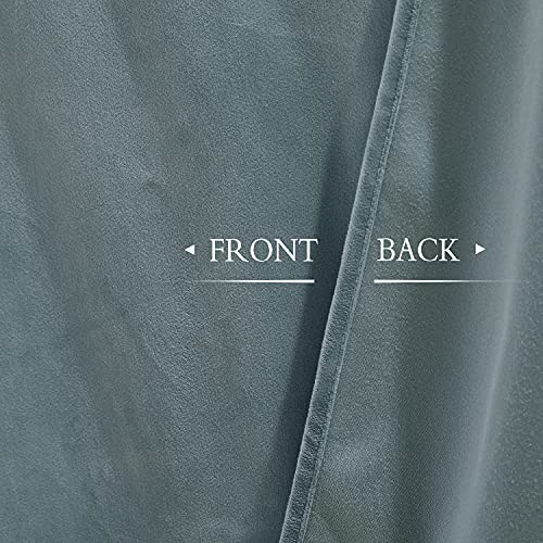 PONY DANCE Blue Ash Velvet Curtains - Image 3