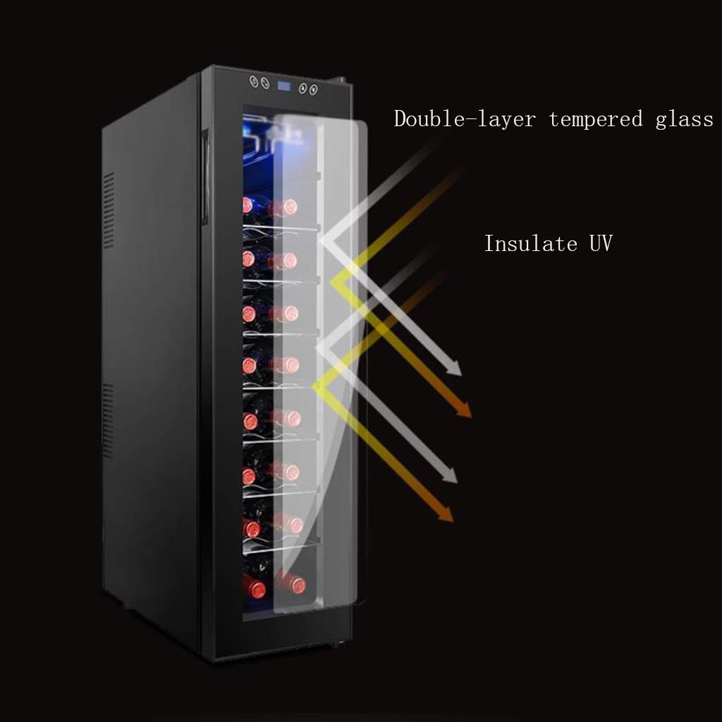 Ljlzxpbus Wine Cooler Refrigerator - Red Wine Fridge Chiller Vertical Wine Cooler - Freestanding Compact Mini Wine Fridge 24 Bottle - Electronic Cooling -60w on Fridge.com - View 4