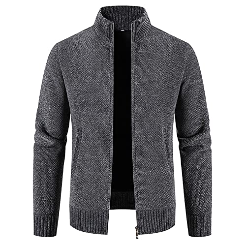 Muscularfit Cardigan Sweaters for Men Long Sleeve Causal Fashion Full Zip Knitted Sweaters Slim Fit Winter Warm Jacket Coat2
