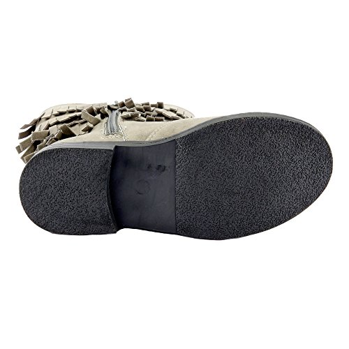 The Doll Maker Tall Fringe Flat Suede Boot4