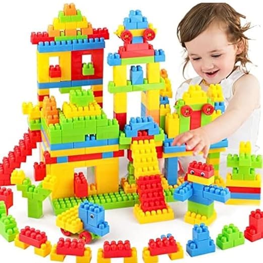BENCHMAARK GENERAL TRADING LLP Plastic Cubes Building Blocks Toy for Kids,Block Game for 3-8 Years Old Kids Boys & Girls(130 PCS in Pack of 1) (B0D988CFCG) Amazon Price History, Amazon Price Tracker