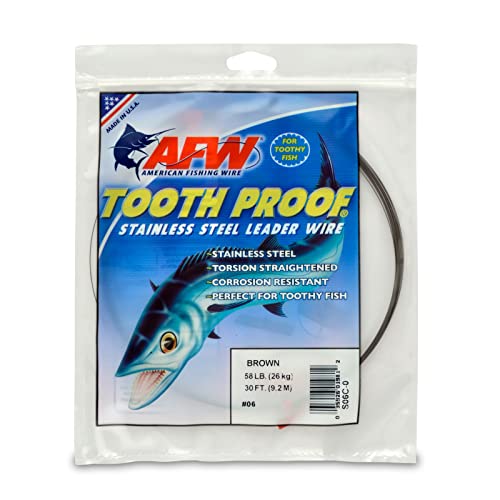 Image of American Fishing Wire Tooth Proof Stainless Steel Single Strand Leader Wire