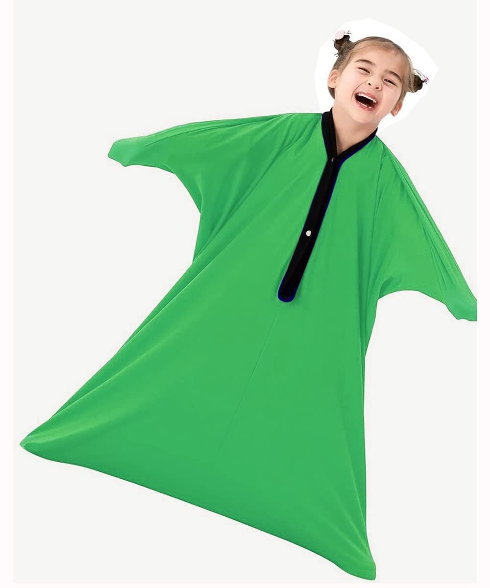 DELVOYE Sensory Body Sock Fun Dynamic Movement Socks Body Awareness Socks Safe, Breathable, Comforting for Kids Deep Pressure Sensory Toys for Kids 5-7 (Color : Green, Size : S-40