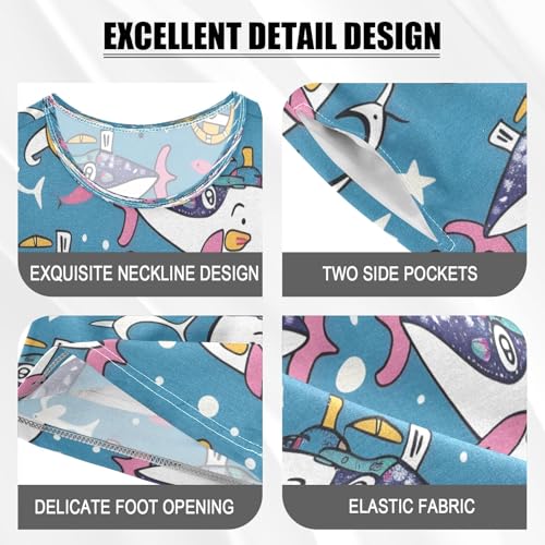 Cute Sailor under Sea Kids Pjs Set Boys Girls Summer Short-Sleeve Sleepwear Pajamas 2PCS4