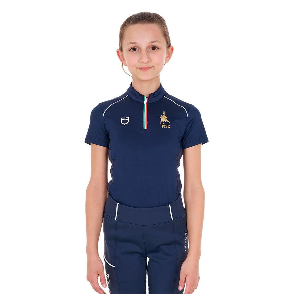 Fise Technical Training Zip Junior Short Sleeve Polo 10 Years