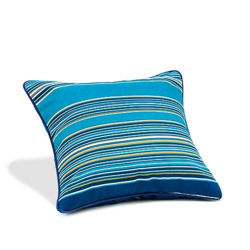 Gardenista Garden Outdoor Scatter Cushion | Water Resistant | Patio Rattan Chairs Foam Filled Furniture Patterned Pillow | Hypoallergenic Foam Crumb Filled (Multi Stripe Oasis)