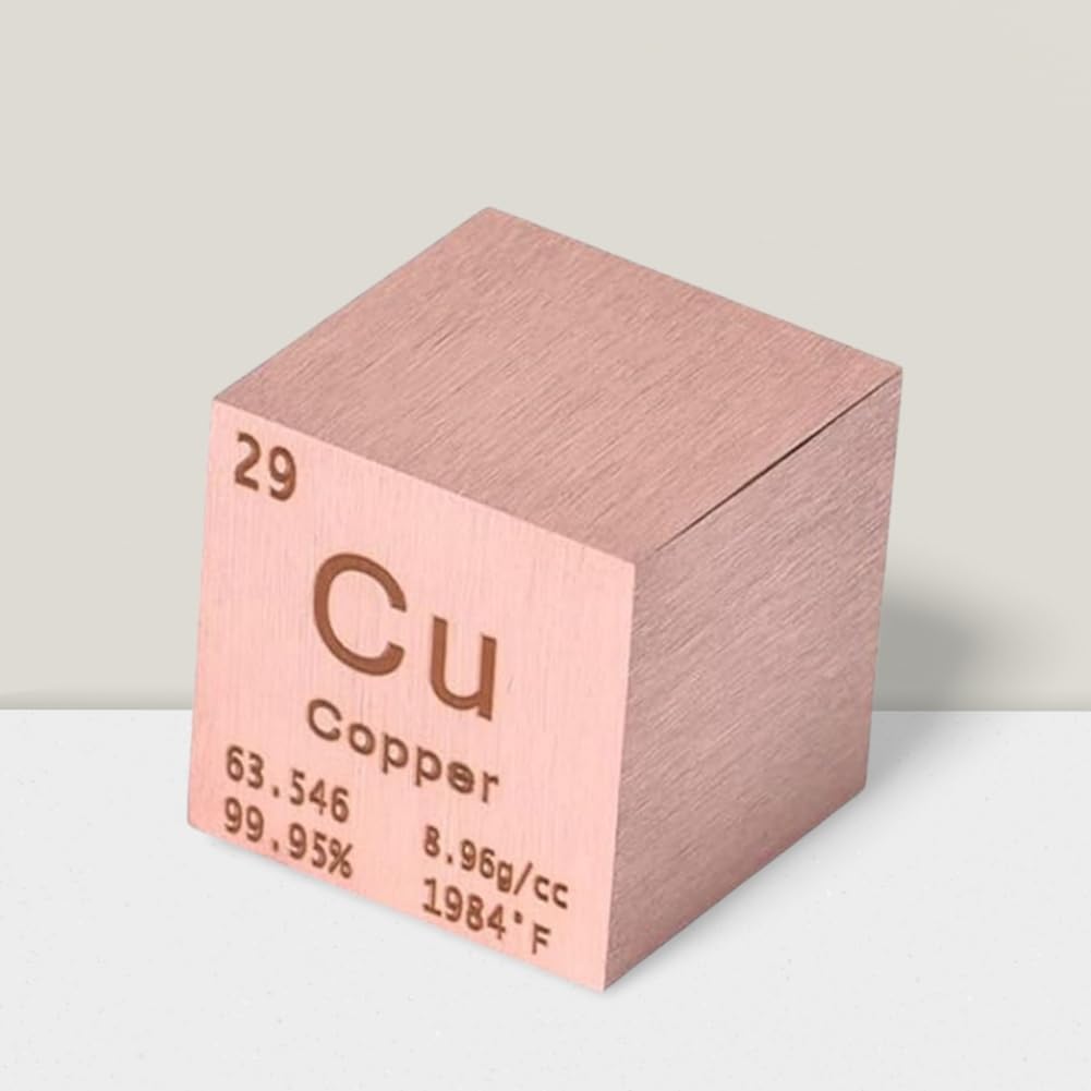 Set di cubi di elementi da 8 pezzi, cubo di metallo di tungsteno da 1 pollice, tavola periodica di elementi, per insegnamento, regalo, collezione