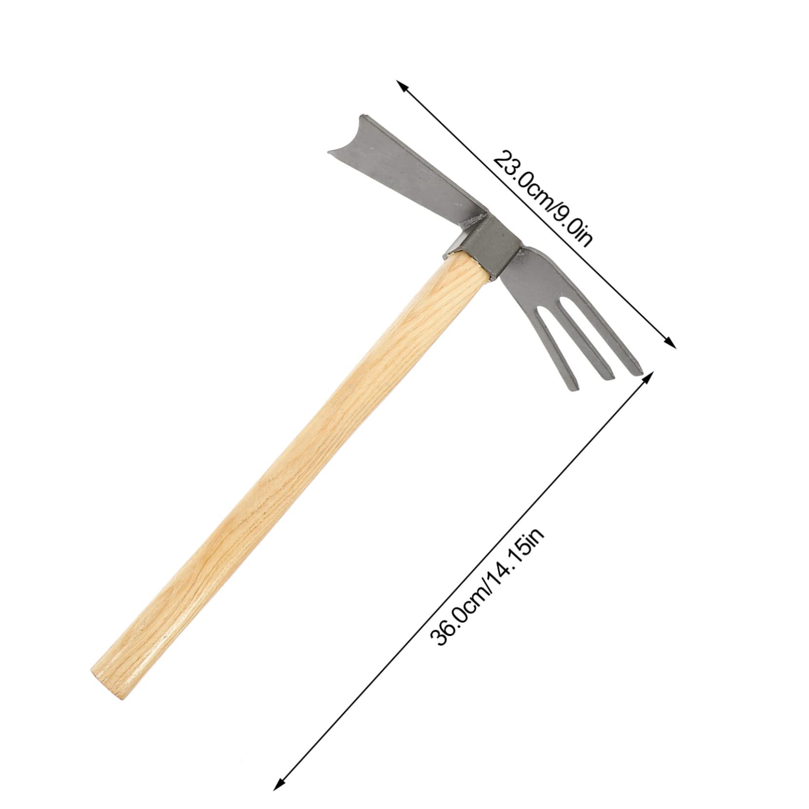 Abaodam 2pièces Petite Houe De Jardinage Acier Manganèse Et Bois Outil Léger pour Creuser Désherber Et Cultiver Légumes Et Fleurs Accessoire Pratique Et Portable pour Amateurs De Jardinage