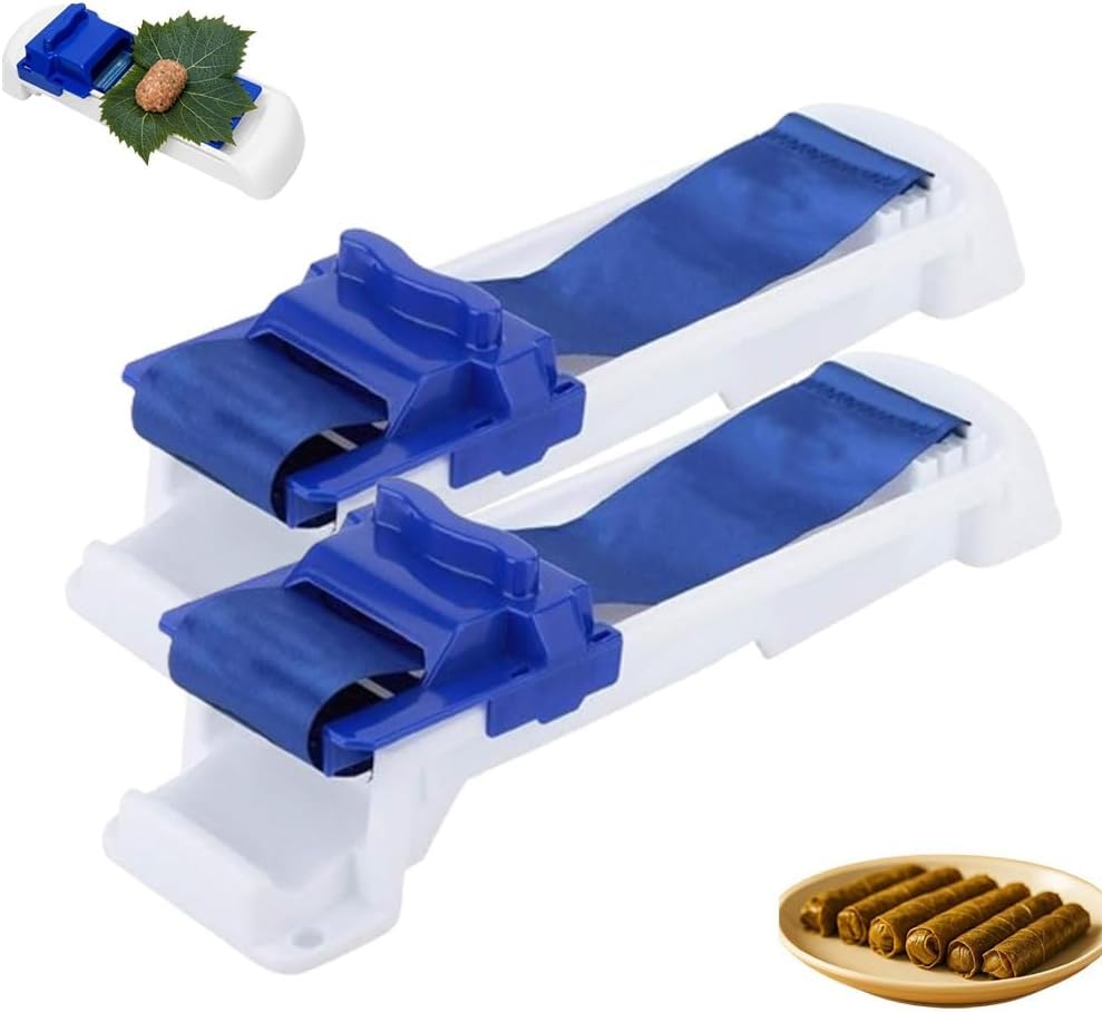 Lumpia Maker - Multi-Functional Plastic Rolling Tool for Sushi Rolls, Spring Roll Wrappers, Grape Leaves & Eggrolls, DIY Kitchen Gadget for Home Cooking (Blue*2)