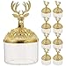 Alipis Gifts Christmas Reindeer Cookie Jar 12Pcs Treat Candy Cookie Boxes Goodie Bags Xmas Holiday Sweets Boxes Party Supplies for Christmas Party Decoration Candy Chocolate Golden