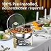 GGIU Chafing Dishes for Buffet Set: 100% Pre-Installed Chafers for Catering - Round Chafing Dish Buffet Set with Lids | Chafers and Buffet Warmers Sets | Serving Food Warmer | Chafers Servers Sets