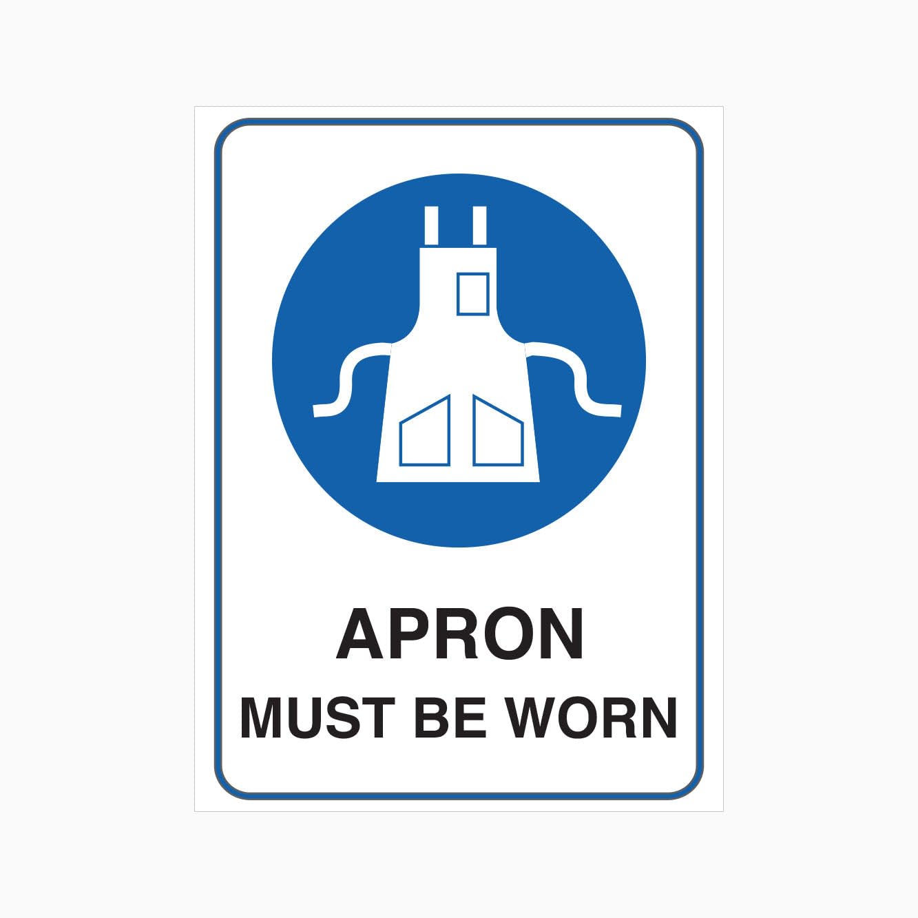 APRON MUST BE WORN Sign PPE Metal Tin Sign 8 x 12 inch for Industrial & Commercial Series