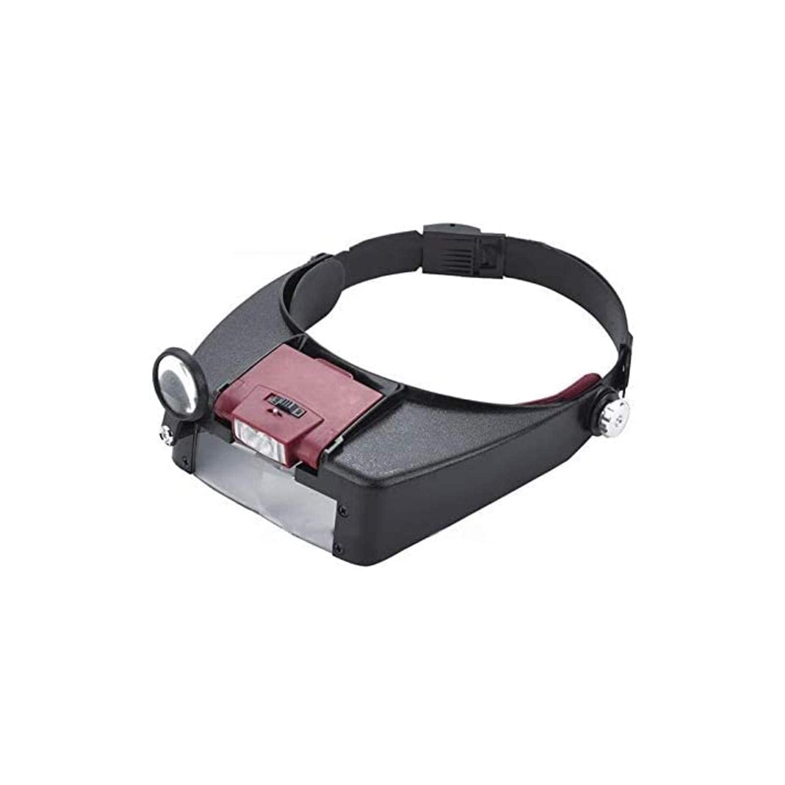 Lupa para la Cabeza, Lupa iluminada para Montaje en la Cabeza, lámpara de Cabeza con luz LED, Lupa de tamaño Ajustable, Lentes de Aumento para la Cabeza, luz de Trabajo de reparación, Lentes de Alta
