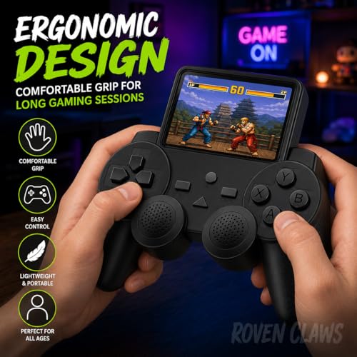 Image of S10 Handheld Gaming Console 520 in 1 Retro Video Game for TV, Rechargeable Battery, AV Output, Portable Gamepad for Kids Boys Girls & Adults