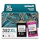 ZIPRINT 302 XL patronen Kompatibel für HP 302 Druckerpatronen Multipack für HP Envy 4525 4520 4524 DeskJet 3630 3636 2130 Officejet 3830 5230 3831 (Schwarz/Farbe,2-Pack)