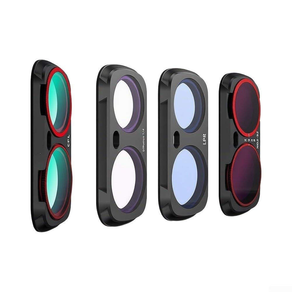 ND Filter CPL Set für Insta360 Luna für ultra – Optikglas Polarisationsfilter Kit mit ND16 Schwarzweich für Vlogs(4 in 1)