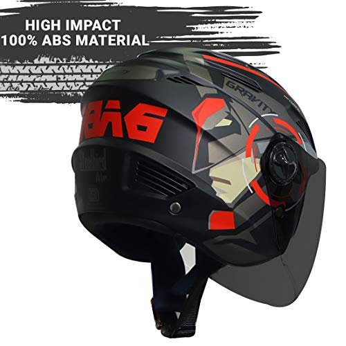 Image of Steelbird SBA-6 7Wings Gravity Open Face ISI Certified ABS Helmet
