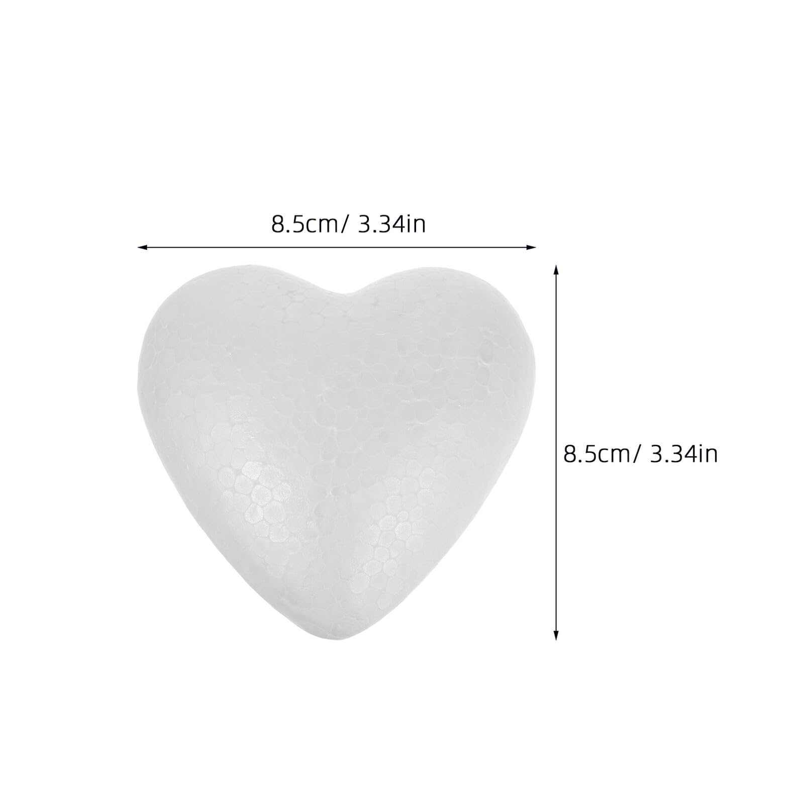 Gatuida 20 Palline di Schiuma a Forma di Cuore 8,5 Cm, Cuori di Gommapiuma Artigianale per Decorazioni Fai da Te, Forniture Creative per Matrimoni e Lavoretti