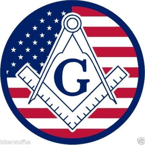 MFX Design Freemason Symbol Sticker Decal (Lot of 3) Hard Hat Sticker Decal Helmet Sticker Decal Laptop Sticker Decal Toolbox Sticker Decal Vinyl - Made in USA 2 in. Round Each Sticker