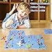 25Pcs Puzzle Track Car Play Set,Car Tracks for Toddler Car Toys Gift DIY Puzzle Tracks with Vehicles,Rail Car Puzzle for Kids Ages 3-5 Assembling Puzzle Tracks Montessori Educational Toys (Space)