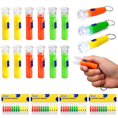 Kit 48 Lanternas LED Chaveiro Brinquedo Festa Infantil Lembrancinha p/ Sacola Surpresa