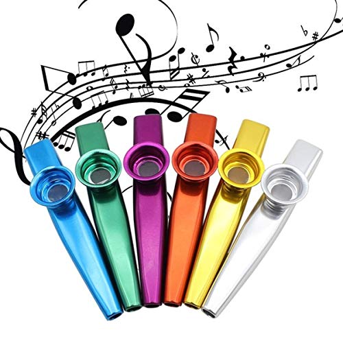 MEW Kazoo en métal, 6 couleurs différentes en alliage d’aluminium, bon compagnon pour guitare, ukulélé, violon, piano… - Les Beatles, Paul McCartney, John Lennon, RIngo Starr, George Harrison MEW Kazoo en métal, 6 couleurs différentes en alliage d'aluminium, bon compagnon pour guitare, ukulélé, violon, piano…