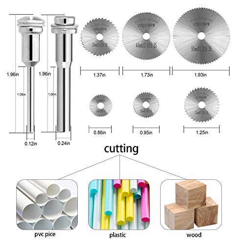 60Pcs Rotary Cutting Wheels Tool Kit, Resin Cut Off Wheels Disc, Mini Hss Saw Blades Cutter, Diamond Cutting Kit With Mandrels For Wood Glass Plastic Stone Metal #TOP1