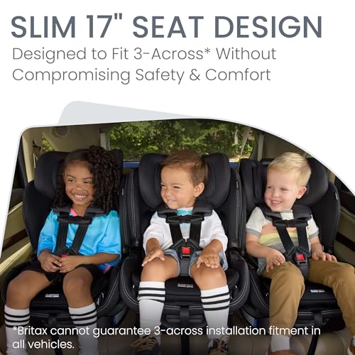 Image of Britax Poplar S Convertible Car Seat, 2-in-1 Car Seat with Slim 17-Inch Design, ClickTight Technology, Onyx