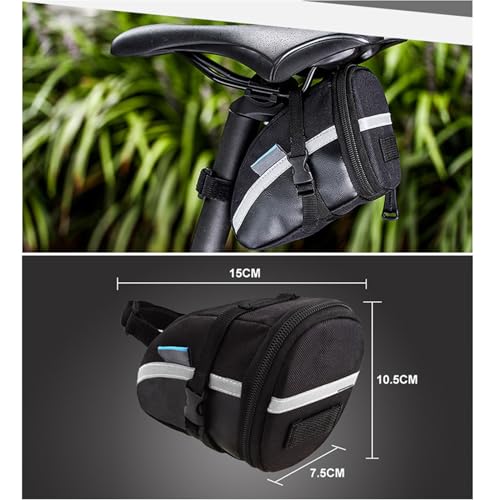 katmerio Fahrrad Satteltasche, Fahrradsitz Tasche Rahmentasche Fahrradtasche Oberrohrtasche wasserdichte Aero Wedge Pack Mountainbike Bag für Mountainbikes, Fahrräder, und Rennräder