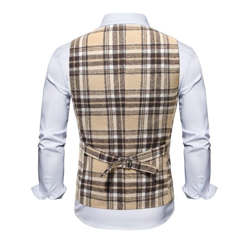 Chaleco de tweed a cuadros para hombre que estiliza la figura y soluciona el look casual 4