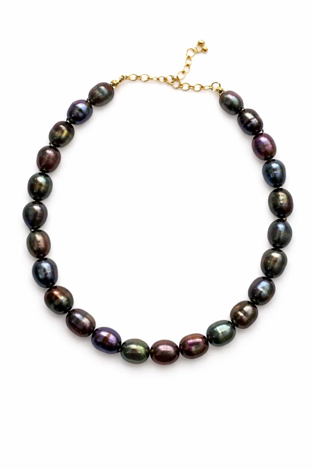 Airo Baroque Blue/Black Tahiti Necklace for Women | Genuine Freshwater Pearl Necklace | Minimalist Design | Tarnish Free | Elegant Daily Wear | Western & Ethnic (Length: 12inches, Moti beads size: 8–8.5 mm)-image-23