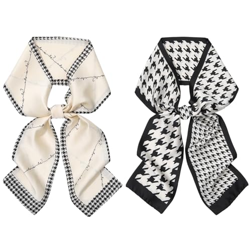 Versatile Double Layers Reversible Scarf - Professional Scarves Simulated Silk Bandanas for Women2