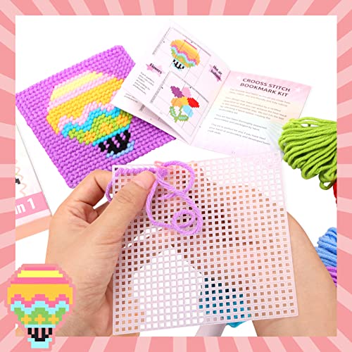 Pllieay 10-in-1 Cross Stitch Beginner Kit for Kids Includes Instruction of 10 Different Patterns - Image 4