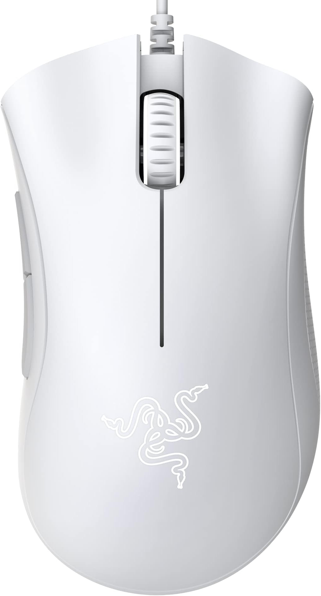 DeathAdder Essential Gaming Mouse: 6400 DPI Optical Sensor - 5 Programmable Buttons - Mechanical Switches - Rubber Side Grips - Mercury White