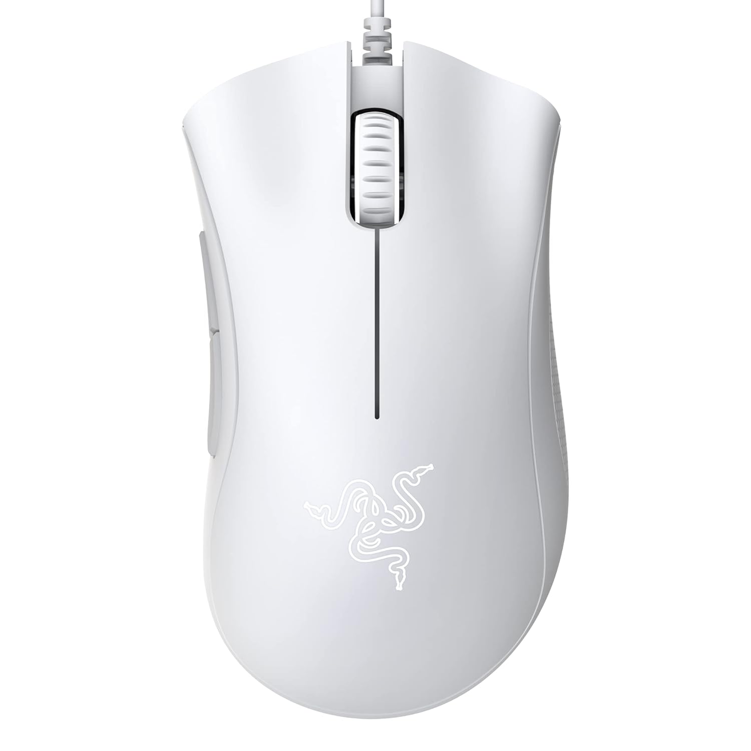 Razer DeathAdder Essential Gaming Mouse: 6400 DPI Optical Sensor – 5 Programmable Buttons – Mechanical Switches – Rubber Side Grips – Mercury White USB