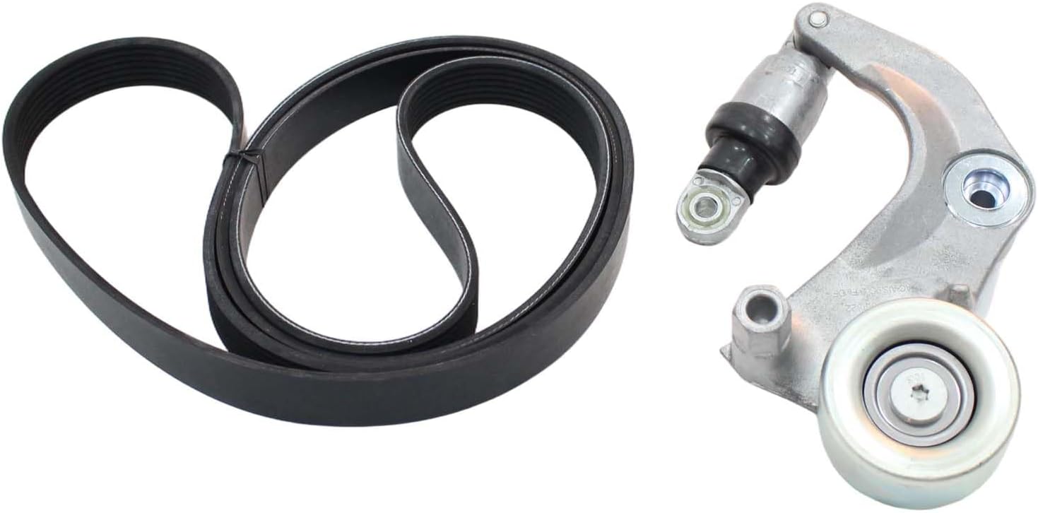 AUCERAMIC Serpentine Drive Belt Tensioner Assembly with Pulley Compatible with 2007-2011 Honda Civic 1.8L Replaces 31170-RWK-005 31170RWK025 K070852