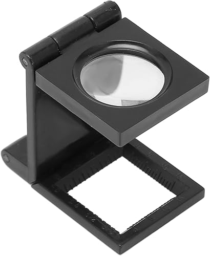 Lupa de bolsillo pequeña Profesional 3-Fold 10x Lupa plegable para escaneo de inspección