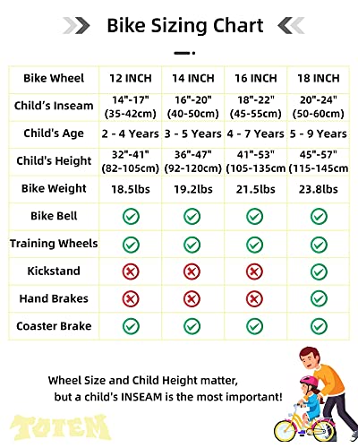 Joystar 14 Inch Kids Bike For 3 4 5 Years Boys Girls Gifts Bikes Children Toddler Bicycles With Training Wheels Bmx Style 85% Assembled Beige #TOP4