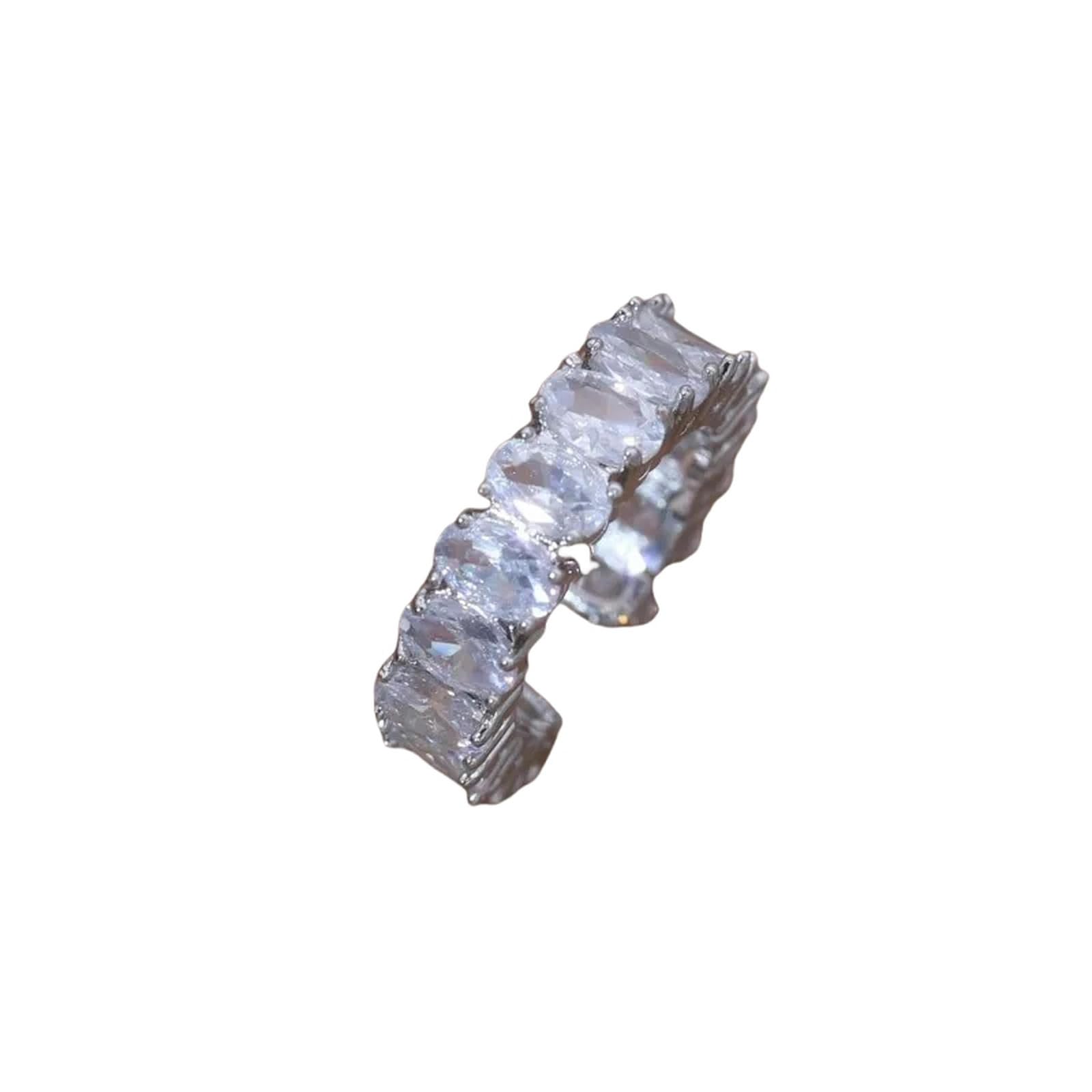 Bague ouverte saphir réglable fini les doigts serrés - 6