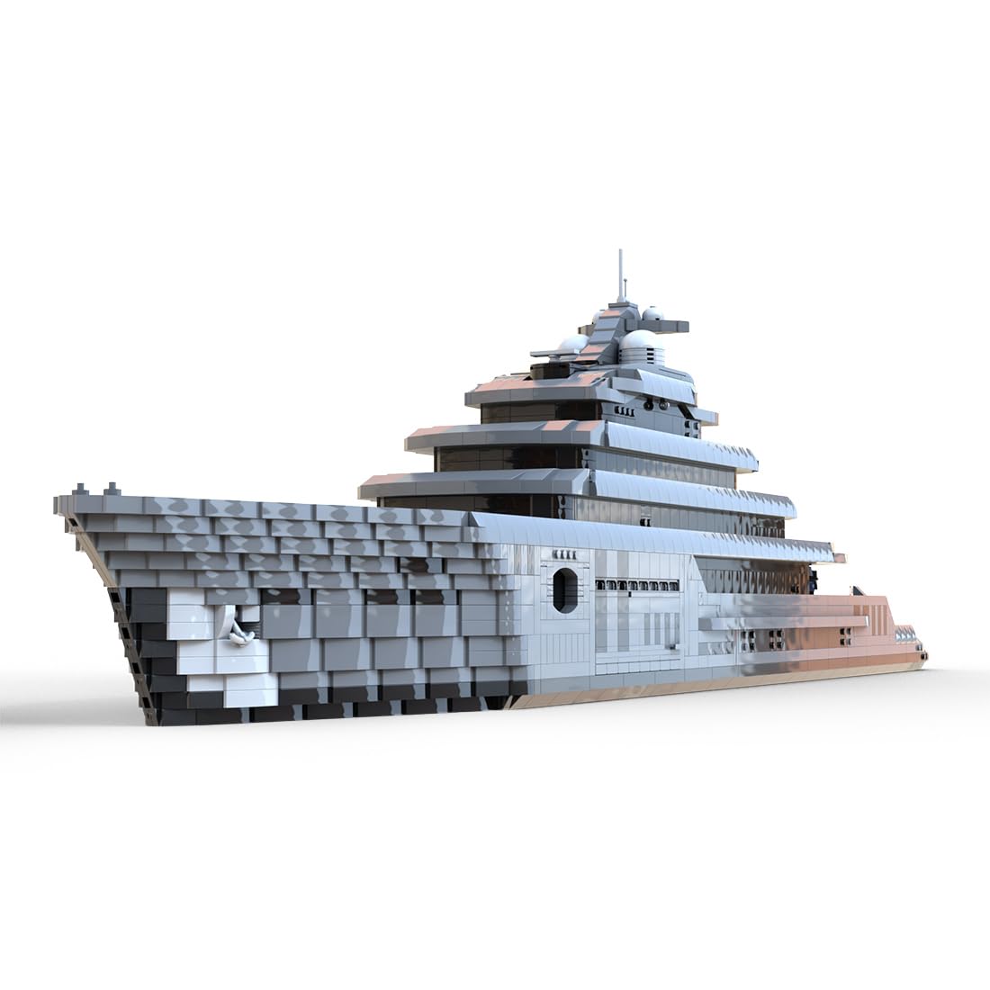 MOC-162171 zestaw do budowy luksusowego jachtu, modułowy zestaw do zbierania statków wycieczkowych, kreatywna zabawka budowlana dla nastolatków (5671 elementów)