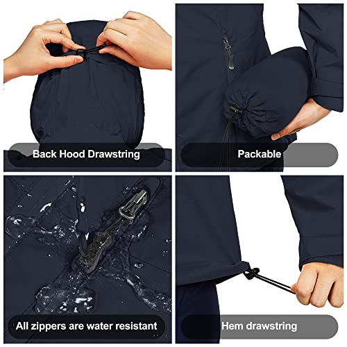 Image of 33,000ft Packable Rain Jacket for Women Waterproof Raincoats with Hood