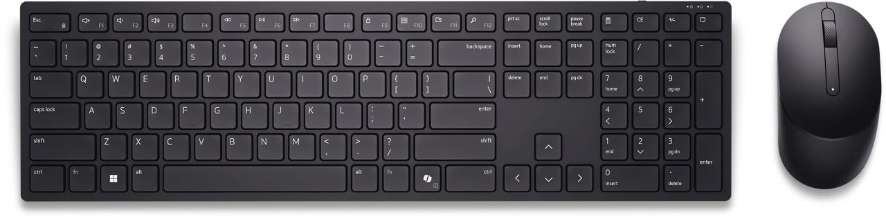 Dell KM5221W, Pro Wireless, zestaw klawiatury i myszy, francuski (Azerty), czarny