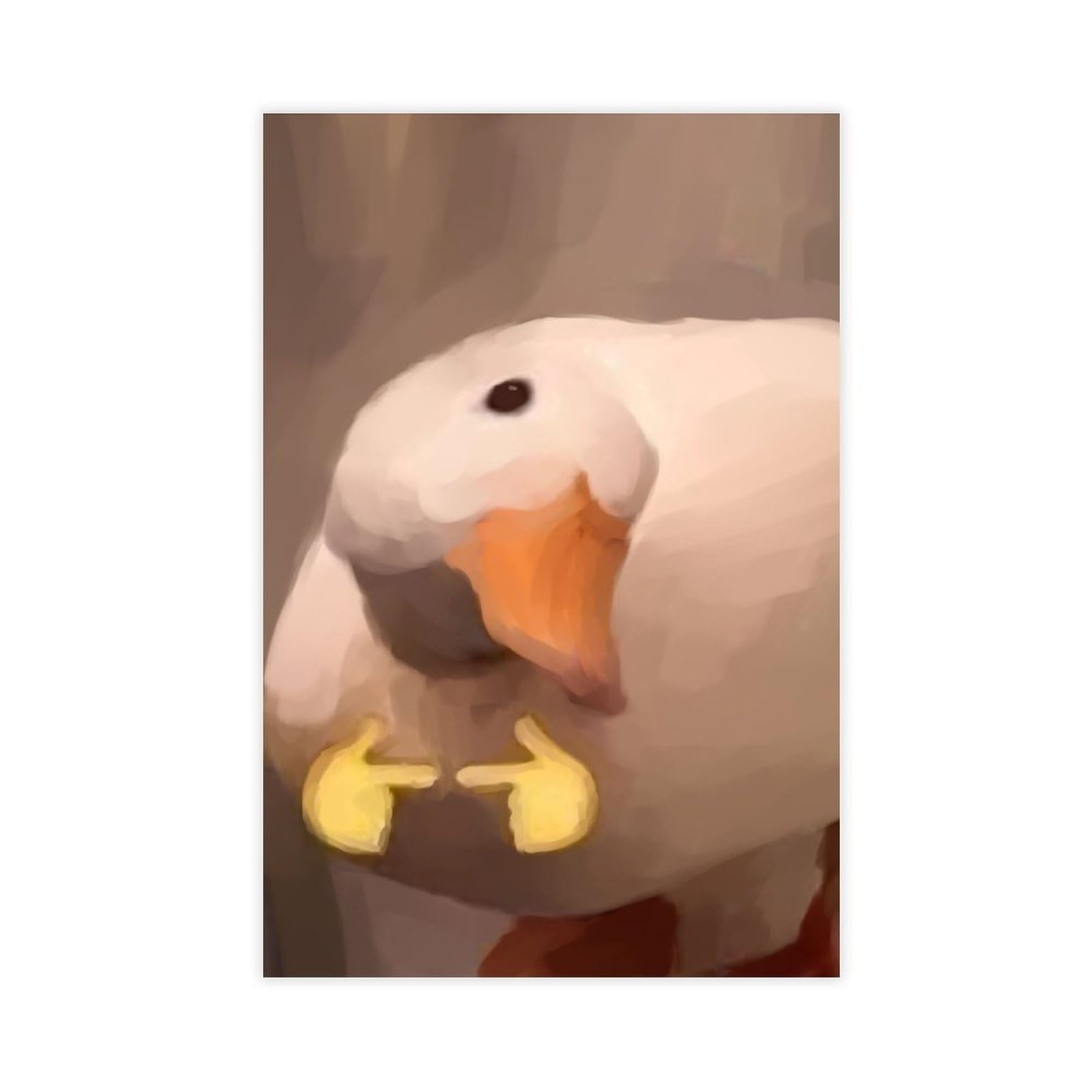 Fun Animal And Pet Retro Poster A Wronged Duck bedroom canvas posters, hall wall art, bathroom canvas posters, home poster decoration 12x18in Rolled Canvas