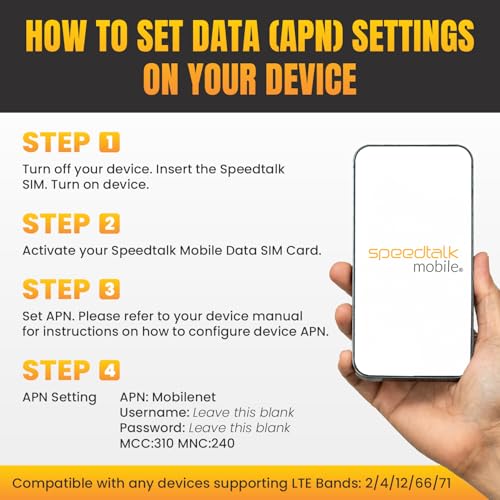 Image of SpeedTalk 24GB Data SIM Card - 360 Days | Prepaid 5G /4G LTE for USA | Data-Only SIM for Hotspots, Routers, Security Systems, GPS, Tablets, IoT & Remote Monitoring