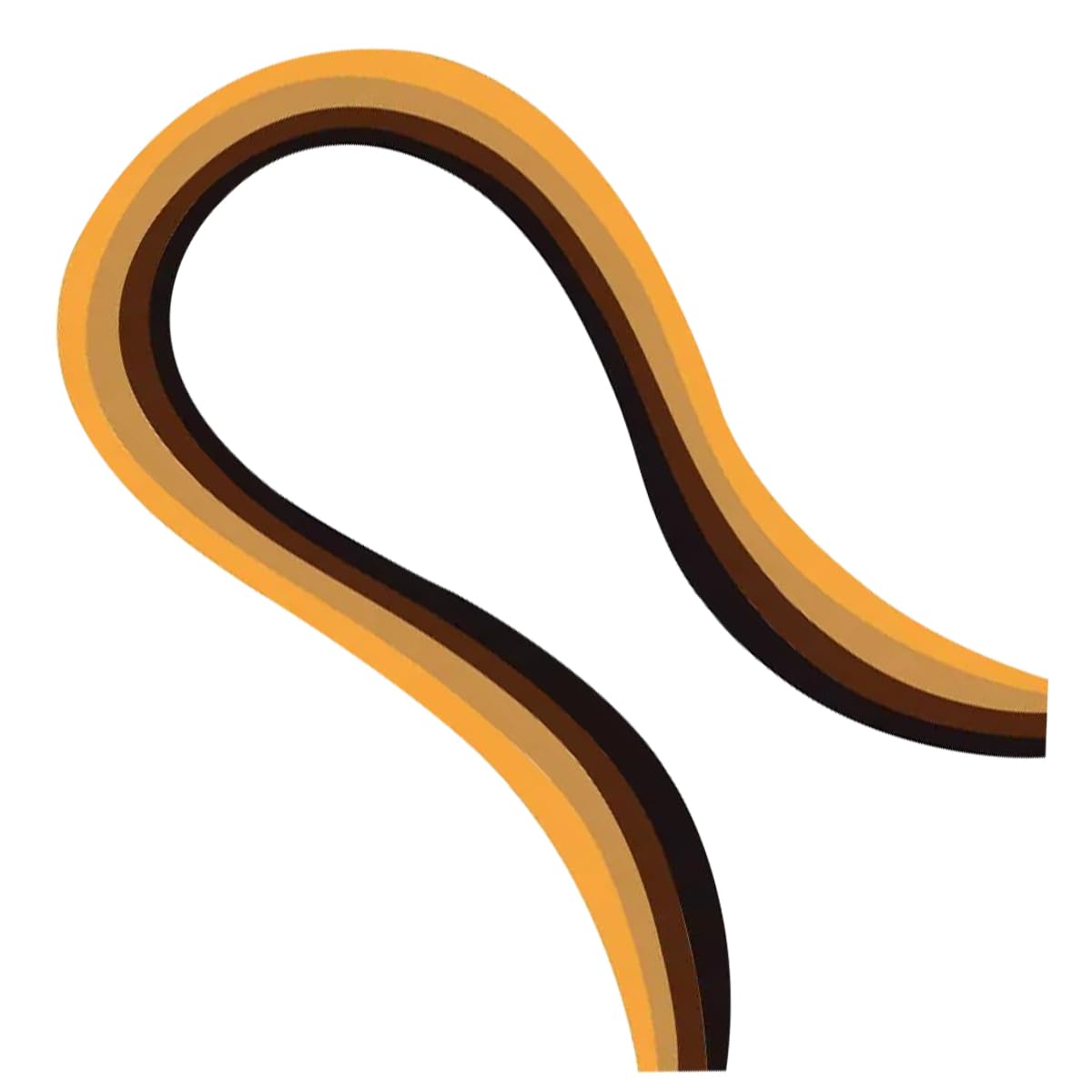 100pcs Brown Gradient Paper Quilling Strips 54cm Length Paper Width 5mm (0.19 in)