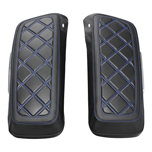 Cubiertas para Tapa de Alforjas Moto Azul Stitching miniatura 6