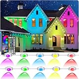 INZIDOL 100FT Permanent Outdoor Lights, IP67 Waterproof,for House Roof, Christmas, Holiday, Party, Daily Lighting, Smart RGB Outdoor Lights with Remote APP Control & DIY Scenes